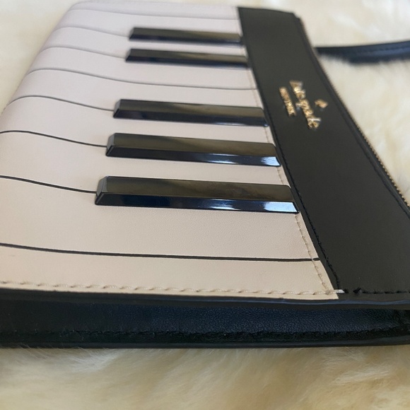 Kate Spade Black and Cream Piano Clutch - Picture 1 of 8